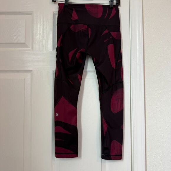 Lululemon Inspire Tight II Back Spin Stroke Dashing Purple Black / Black 4 - Picture 3 of 5